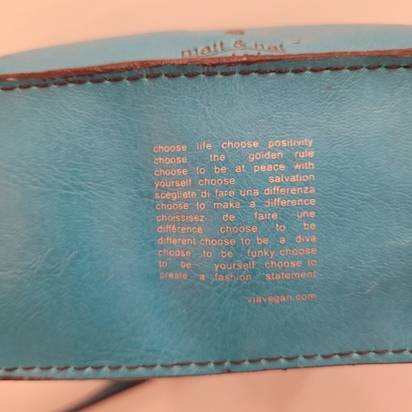 Matt & Nat Vintage 90's Y2K Turquoise Shoulder Bag - Picture 7 of 10